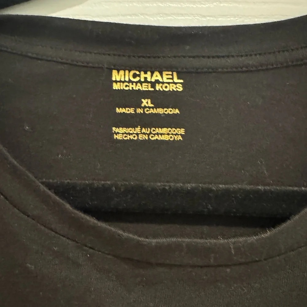 Michael Kors Black Tee with Gold Accents - Picture 2 of 2